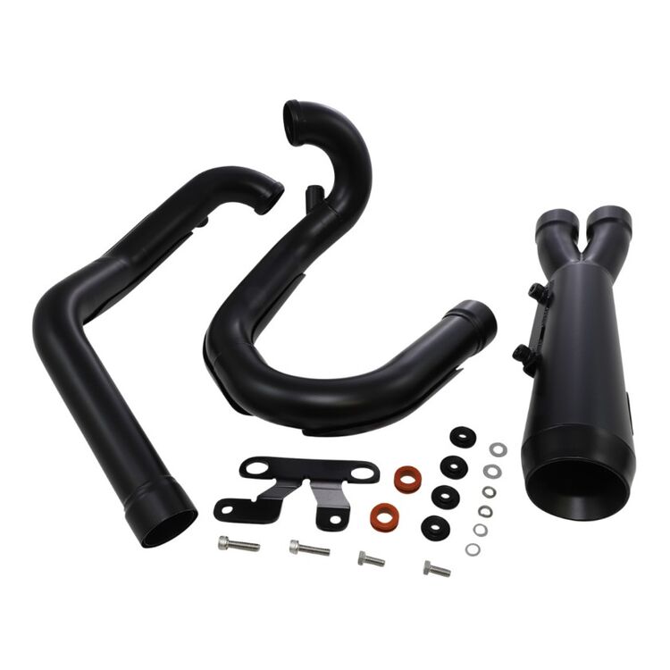 Trask Assault 2-Into-1 Exhaust For Harley V-Rod 2007-2019 Black [Open Box]
