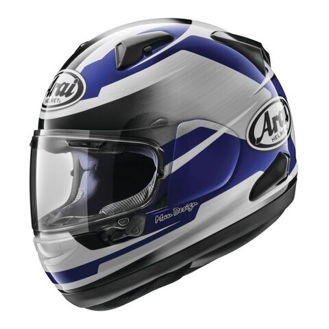 Arai Quantum-X Steel Helmet - Snell 2020 (SM and 2XL) Blue / LG [Blemished - Very Good]