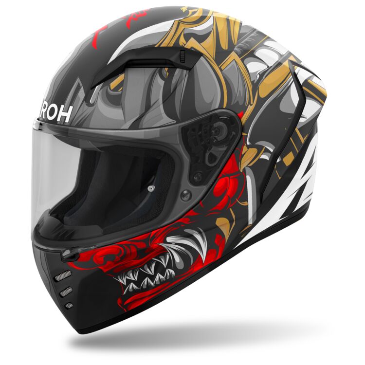 Matte Black/Gold/Red