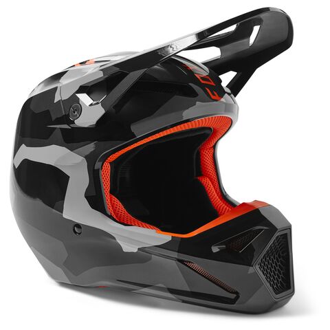 Fox Racing Youth V1 BNKR Helmet (Youth SM) Grey Camo / Youth LG [Open Box]
