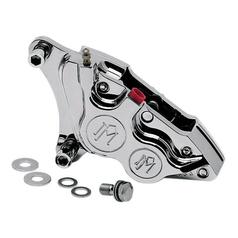 Performance Machine Four-Piston Differential-Bore Front Calipers For Harley 1984-1999 Left Caliper ... [Open Box]