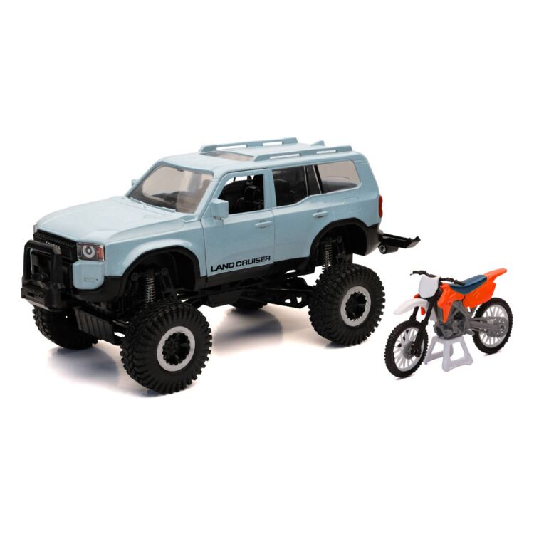 New Ray Toys Toyota Land Cruiser 250 with Dirt Bike 1:18 Model