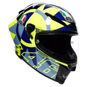 agv pista gp r soleluna 2018 rossi helmet - GP-RR 22 Edition Crafted with a 100% carbon fiber shell and designed to minimize rotational accelerations AGV Pista GP RR Soleluna