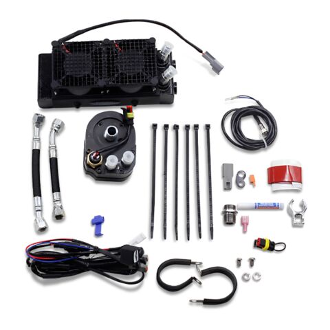 UltraCool Side Mount Naked Oil Cooler Kit For Harley 1984-2017