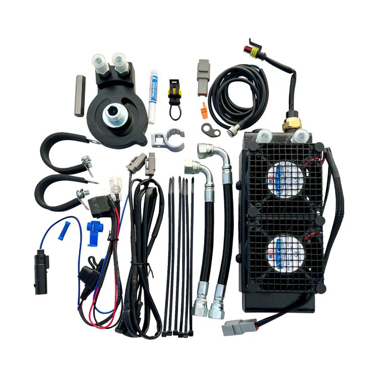 UltraCool Side Mount Naked Oil Cooler Kit For Harley Softail / Touring 2017-2026