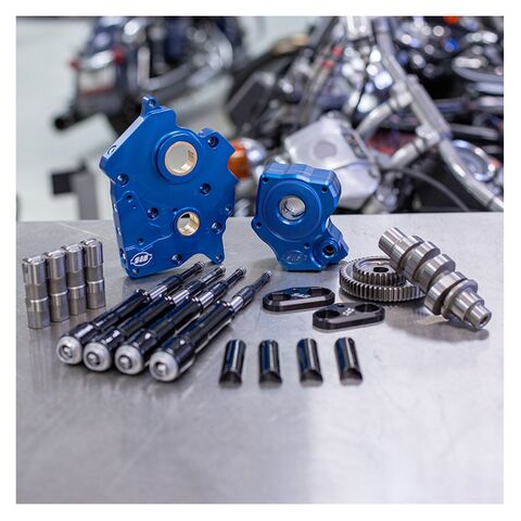 S&S Cycle 465 Cam Chest Kit For Harley Oil Cooled Milwaukee Eight 2017-2026 Chain Drive / Chrome Pushrod Tubes [Previously Installed]