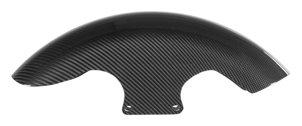 HogWorkz 100% Carbon Fiber 21" Chopped Front Fender For Harley Touring 1996-2025