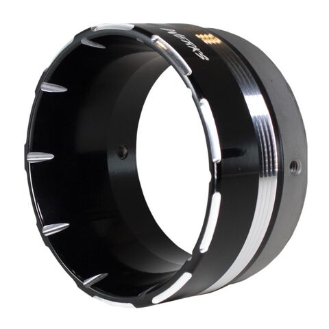 Khrome Werks 4 1/2" Replacement Muffler End Cap Tracer / Black [Previously Installed]