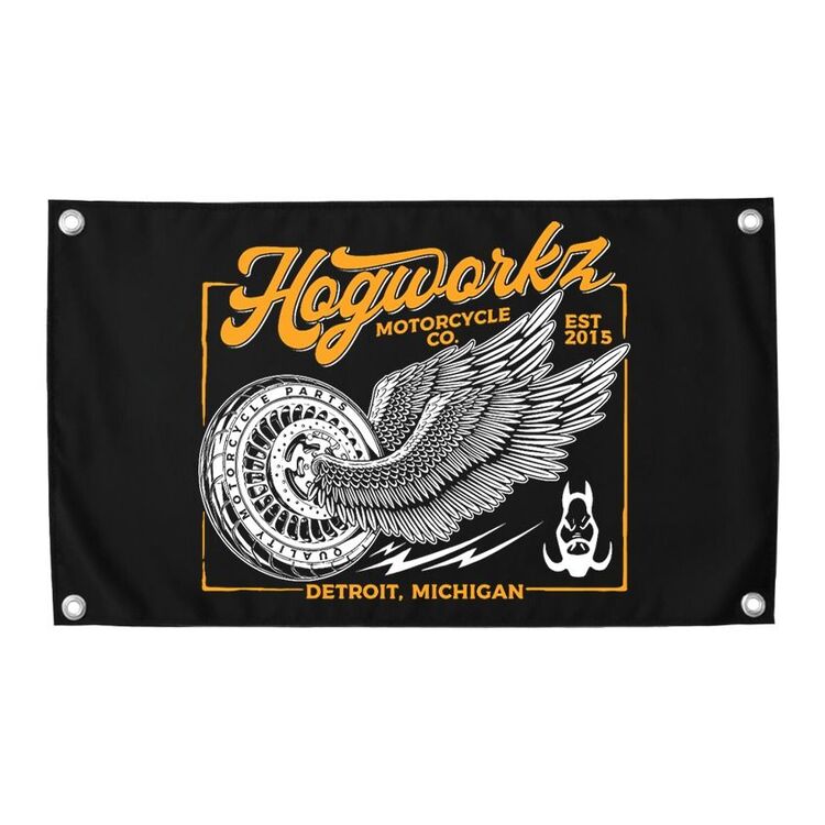 Hogworkz Wheels Up Garage Flag