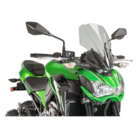 Puig Touring Naked New Generation Windscreen Kawasaki Z900 2017-2019 Black [Previously Installed]