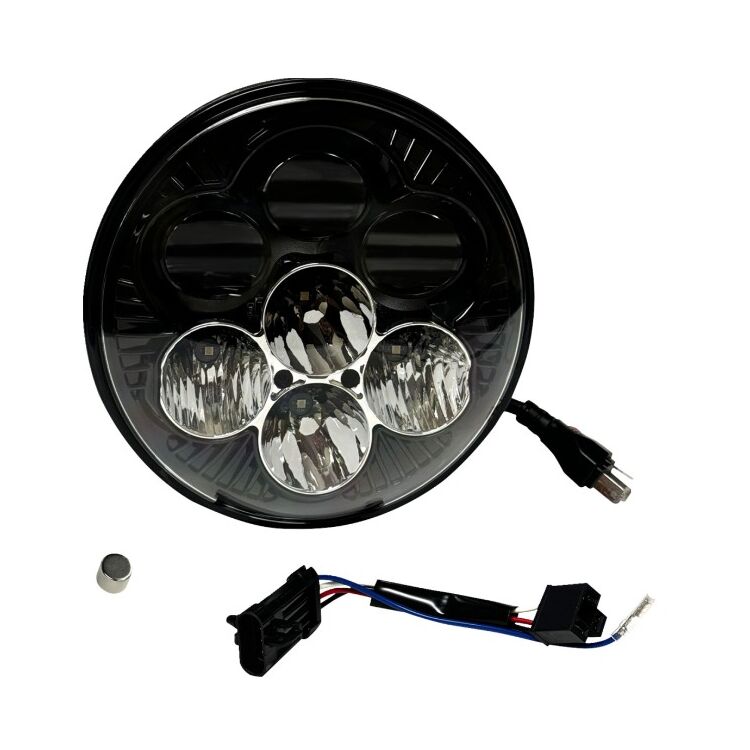 Custom Dynamics 7" Color Changing Shark Demon Headlight For Harley 1986-2025 [Demo - Good]