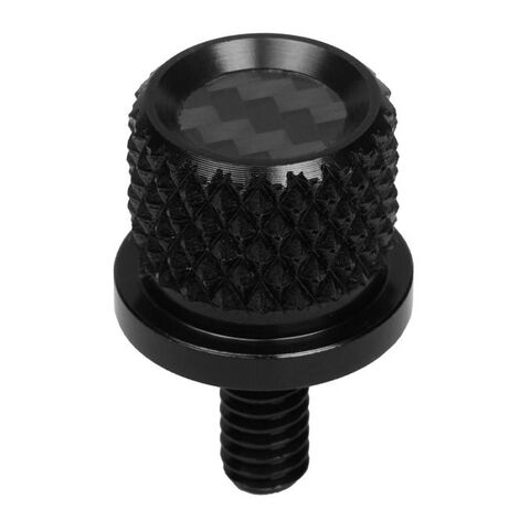 HogWorkz Carbon Fiber Knurled Seat Bolt / Screw Kit For Harley