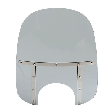 Memphis Shades Memphis Fats Windshield With 9" Headlight Cutout Solar Tint/Silver Straps / 17" Tall [Open Box]