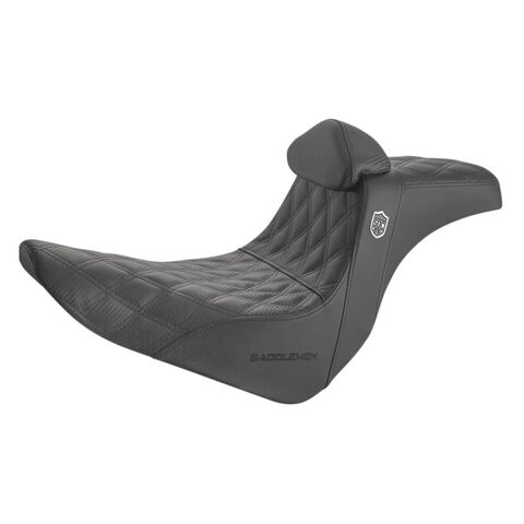 Saddlemen Pro Series SDC Performance Gripper Seat For Harley FXLR / FLSB 2018-2026 Black Stitch / Wit... [Open Box]