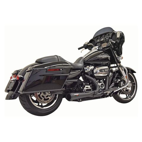 Bassani Road Rage 2-Into-1 Shorty Exhaust For Harley Touring 2017-2026 Black [Open Box]