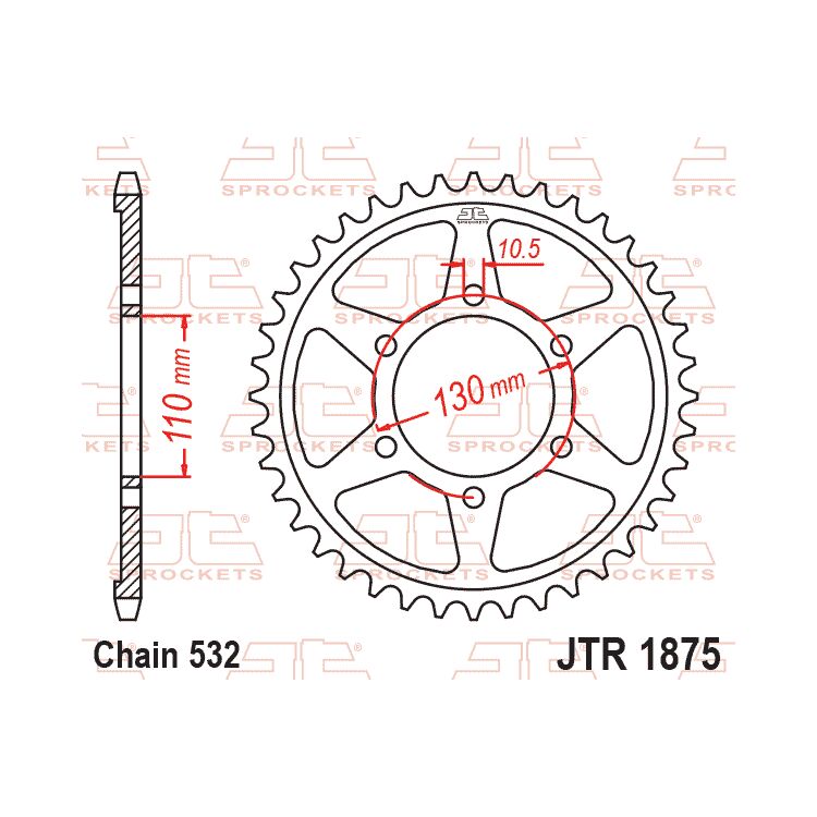 JT Sprockets 532 Rear Steel Sprocket Yamaha R6 / S 2003-2010