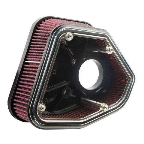 Alloy Art Boom Box Max Volume 2.8" Air Cleaner Kit For Harley M8 2017-2026 Black [Open Box]