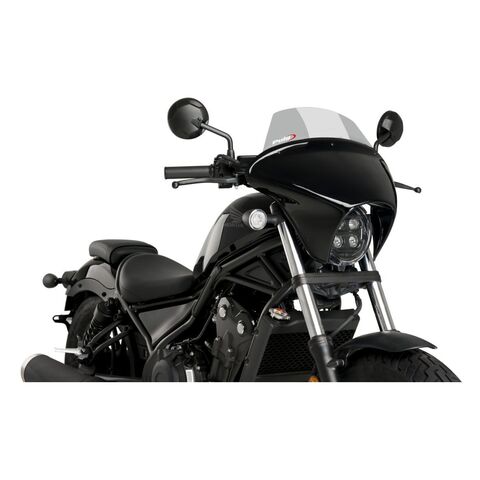 Puig Batwing SML Fairing Honda Rebel 500 2020-2026 Smoke/Gloss Black / Touring [Open Box]