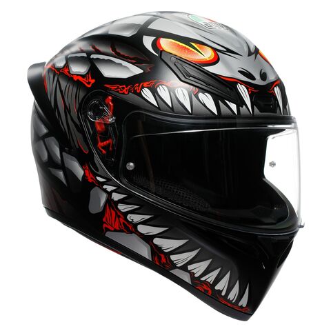 AGV K1 S Lyzard Helmet Black/Grey/Red / MD [Incomplete]
