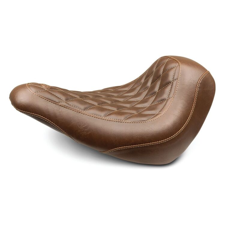 Mustang Wide Tripper Diamond Solo Seat For Harley Softail FXLR / FLSB 2018-2026 Black / Without Backrest [Blemished - Very Good]