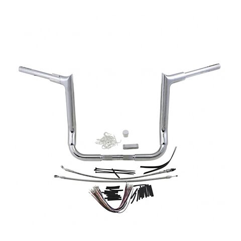 Fat Baggers Inc. 1 1/2" Pointed Top EZ Install Handlebar Kit For Harley Touring 2008-2013 14" / Gloss... [Open Box]