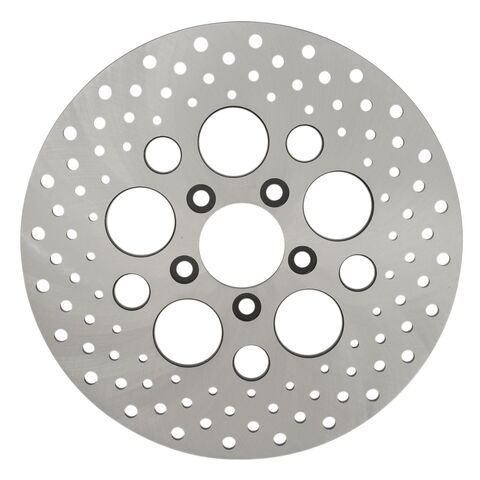 Drag Specialties 11.5" Drilled Stainless Steel Rear Brake Rotor For Harley 2000-2026 Polished Stainless [Previously Installed]