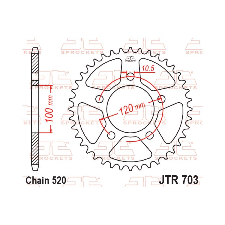 JT Sprockets 520 Steel Rear Sprocket Aprilia RS 660 / Tuono 660 / Tuareg 660 / Pegaso 650 / BMW G650 Xmoto