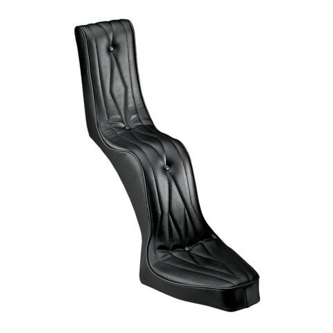 Drag Specialties King / Queen 2-Up Rigid Seat For Harley Black [Open Box]