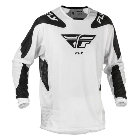 Fly Racing Kinetic Mesh Sym Jersey White/Black / MD [Open Box]