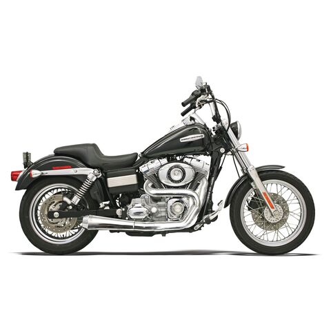 Bassani Road Rage 2-Into-1 1.75" Exhaust For Harley Dyna 1991-2017 Short Megaphone With Heat Shields... [Open Box]