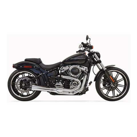 Bassani Road Rage 2-Into-1 Exhaust For Harley Softail Breakout / Fat Boy / FXDR 2018-2024 Chrome [Open Box]