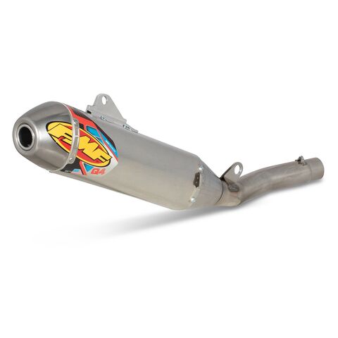 FMF Q4 HEX S/A Slip-On Exhaust Honda CRF450R / RX / RWE / R-S 2021-2026 Stainless Steel/Aluminum/Stai... [Open Box]