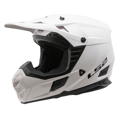 LS2 Coz Solid Helmet Pearl White / MD [Blemished - Very Good]