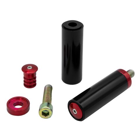 Santoro Fabworx Frame Mount Rear Peg Replacement Sliders For Harley Softail 2018-2026 Red [Previously Installed]