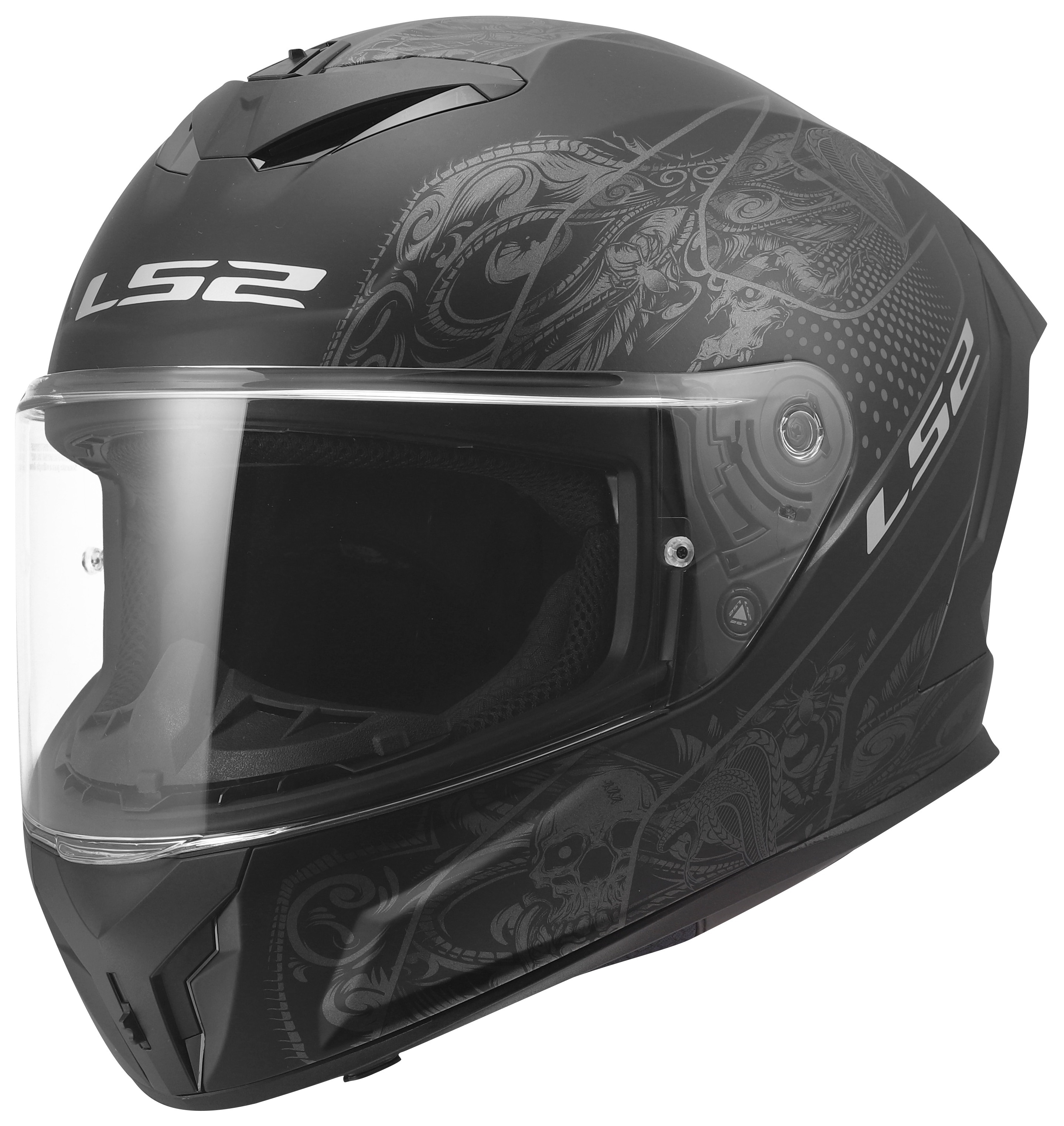ls2 crypt helmets LS2 Rapid III Crypt Helmet - Matte Black/Silver