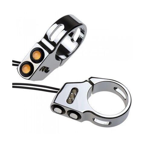 Joker Machine LED Rat Eye Front Fork Turn Signals 41MM / Chrome [Open Box]