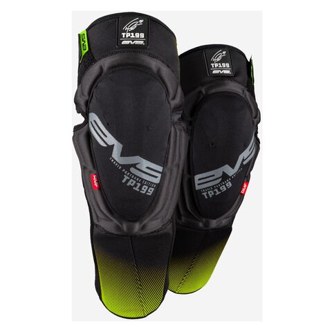 EVS TP199 Knee / Shin Guards Black/Hi-Viz Green / LG/XL [Open Box]