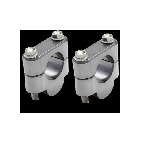 Zeta 1 1/8" Handlebar Risers 19mm Rise / Silver [Open Box]