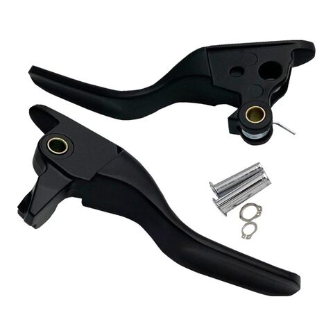 Drag Specialties Shorty Lever Set For Harley Touring 2021-2026 Black [Open Box]