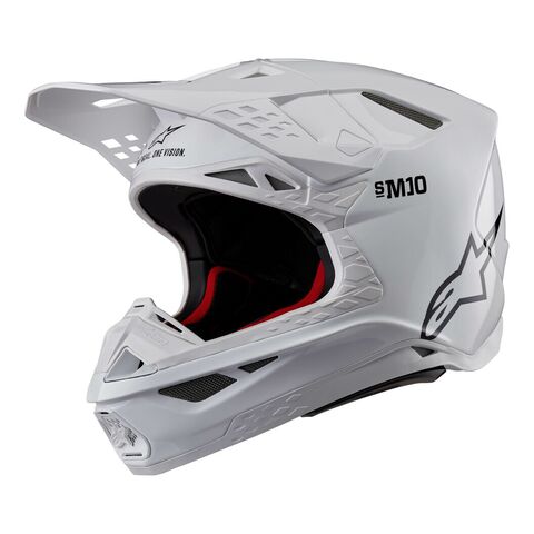 Alpinestars Supertech M10 Carbon Helmet Gloss White / LG [Blemished - Very Good]