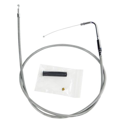 Drag Specialties Alternative Length Throttle Cable For Harley 1996-2022 42-1/2" / 90 deg Elbow / Stai... [Open Box]