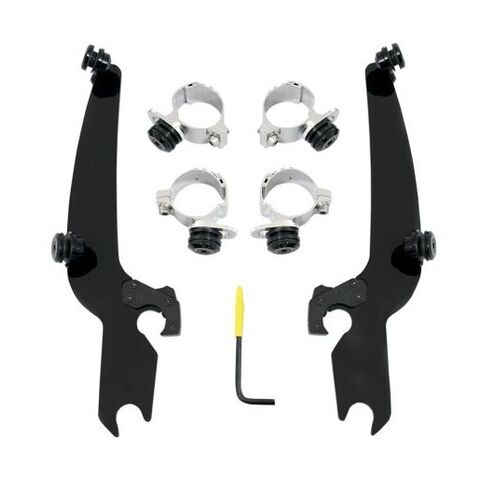 Memphis Shades Metric Sportshield Trigger-Lock Mount Kit Yamaha Bolt / R Black [Previously Installed]