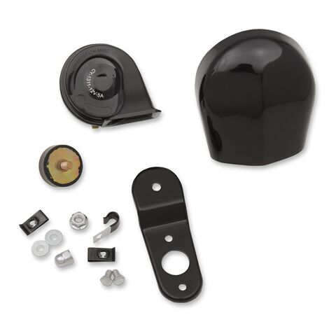 Drag Specialties Electric Horn Kit For Harley 1999-2025 Black [Previously Installed]