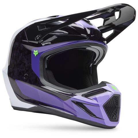 Fox Racing V3 RS Grid Helmet Black/Purple / MD [Open Box]