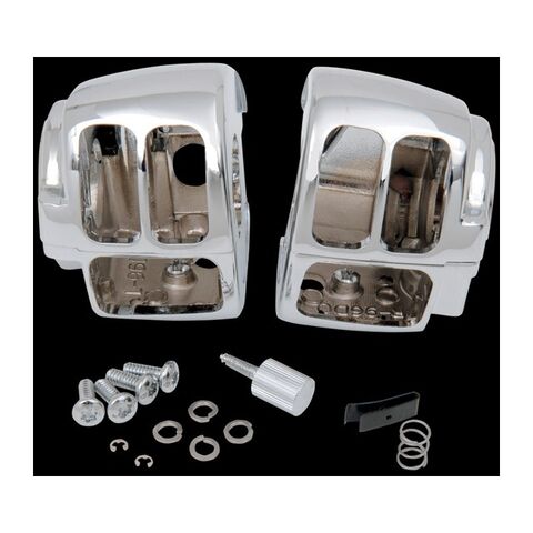 Milwaukee Twins Switch Housing Set For Harley 1996-2017 Chrome [Open Box]