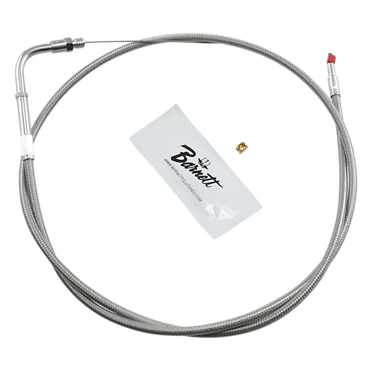 Barnett Stainless Steel Throttle Cable For Harley Touring 1990-1995 +6" [Open Box]