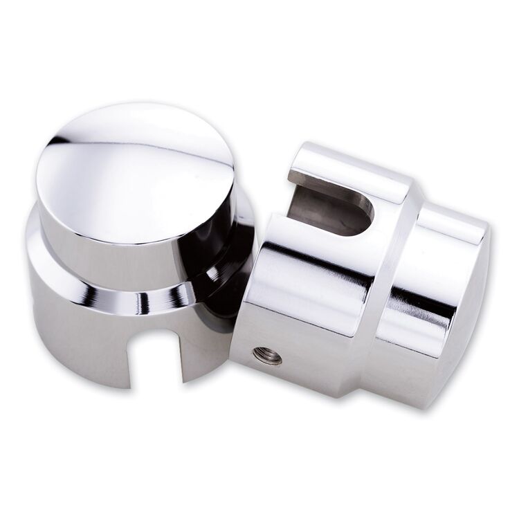 Milwaukee Twins Dome Rear Axle Nut Covers For Harley Softail 1984-2007 [Open Box]