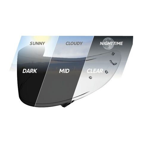 Shoei CWR-F2 Photochromic Face Shield Photochromic [Blemished - Very Good]