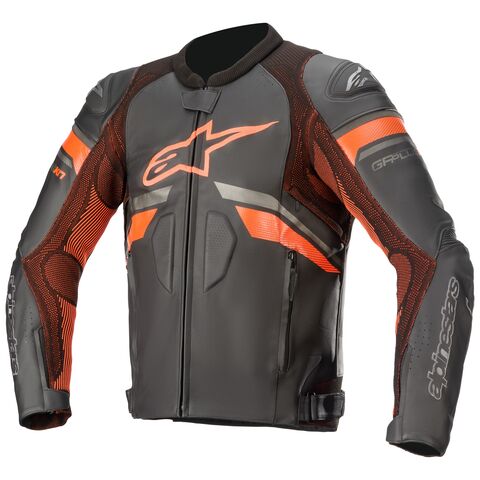 Alpinestars GP Plus R V3 Rideknit Leather Jacket (54) Black/Fluo Red / 52 [Blemished - Good]