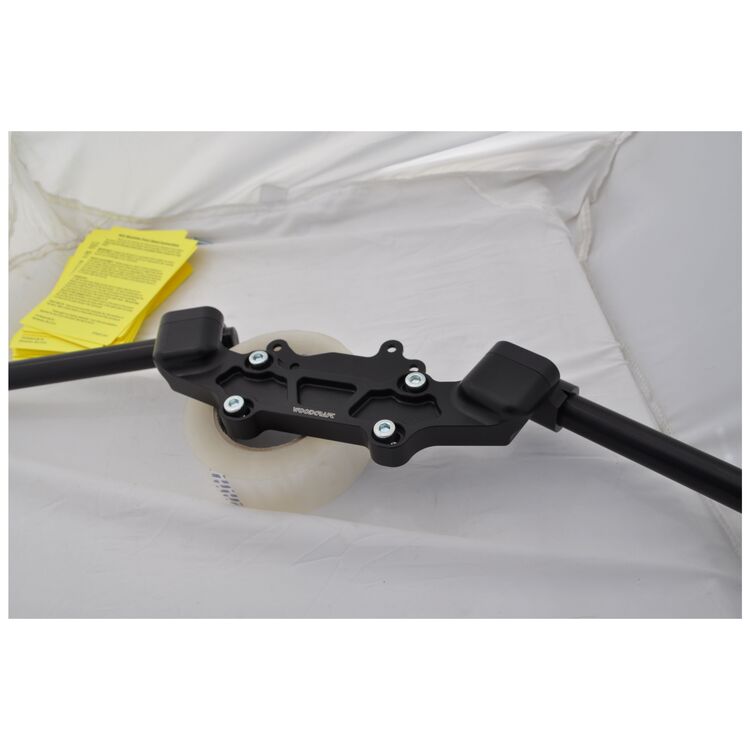 Woodcraft Clip-On Risers w/ Adapter Plate Yamaha FZ-09 / XSR900 1.5" Rise / Black [Previously Installed]